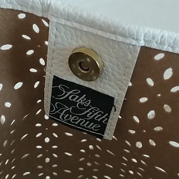 Sack's Fifth Avenue Perforated Floral Cutouts Tote - Picture 4 of 9